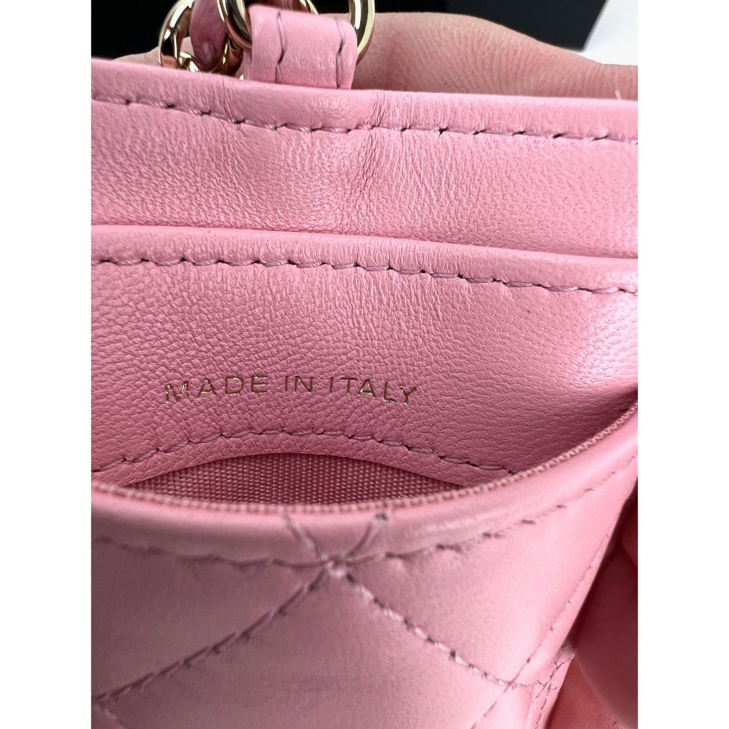 Chanel lambskin Quilted Card Holder on a Chain