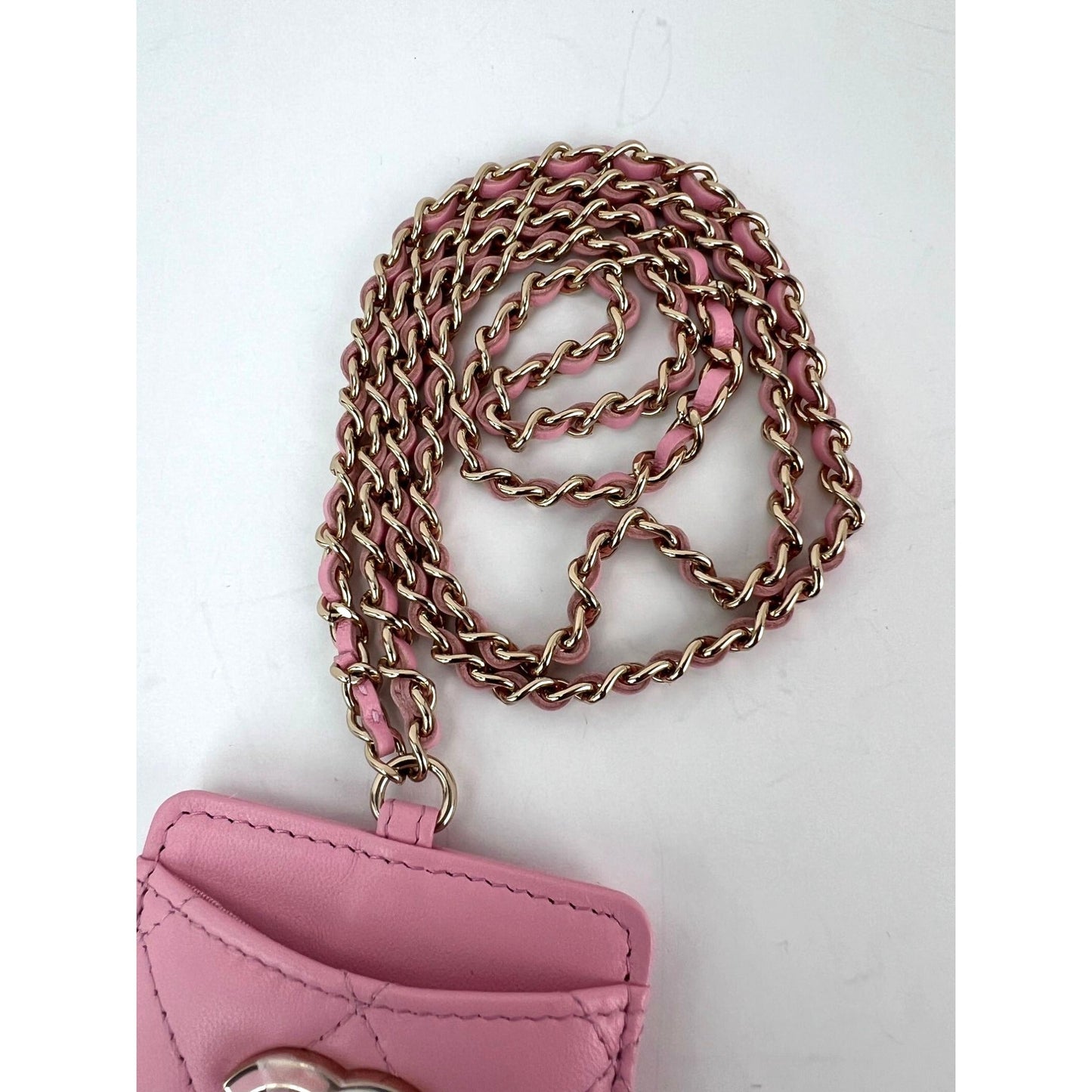 Chanel lambskin Quilted Card Holder on a Chain