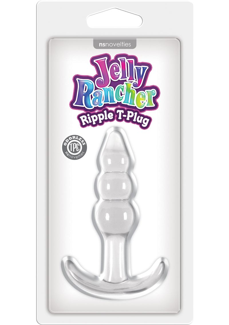 Jelly Rancher Ripple T Plug Clear Odorless TPE