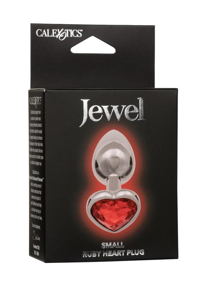 Jewel Ruby Heart Aluminum Anal Plug