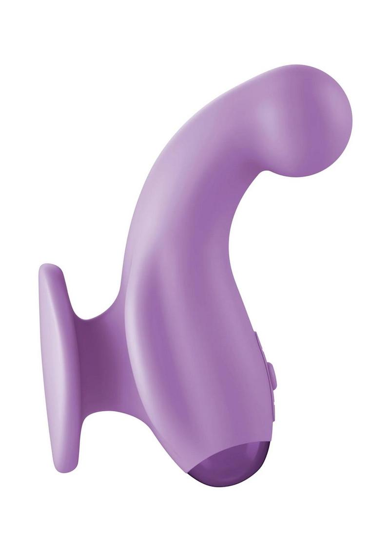 Jimmyjane Curved Gripp Rechargeable Purple Silicone Finger Massager