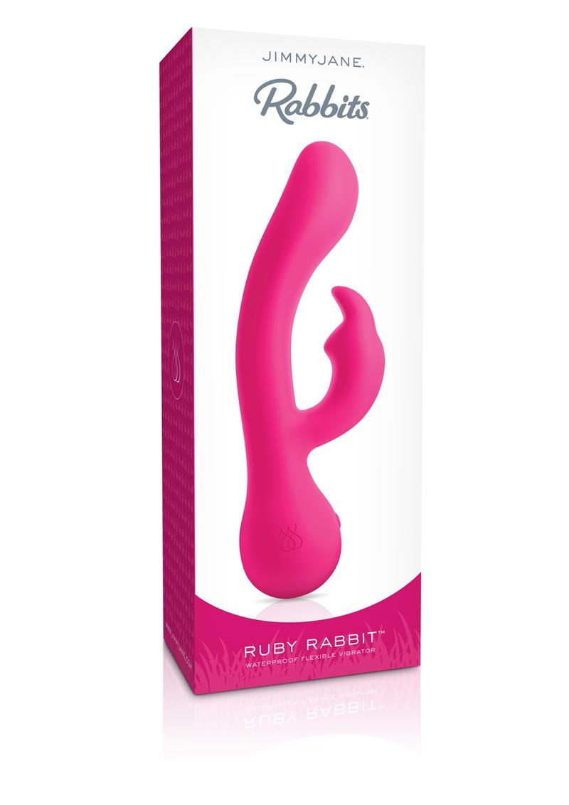 Jimmyjane Ruby Rabbit Rechargeable Silicone Flexible Rabbit Vibrator