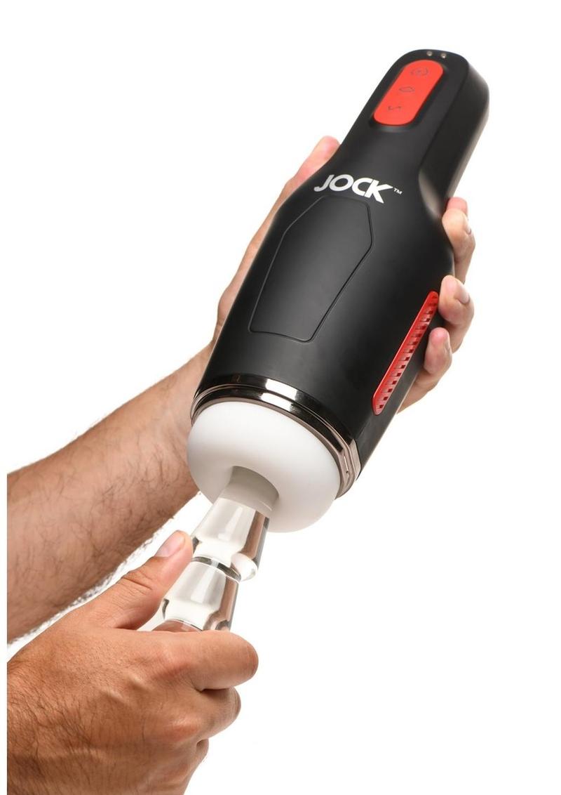 Jock Sucking And Vibrating Rechargeable Masturbator