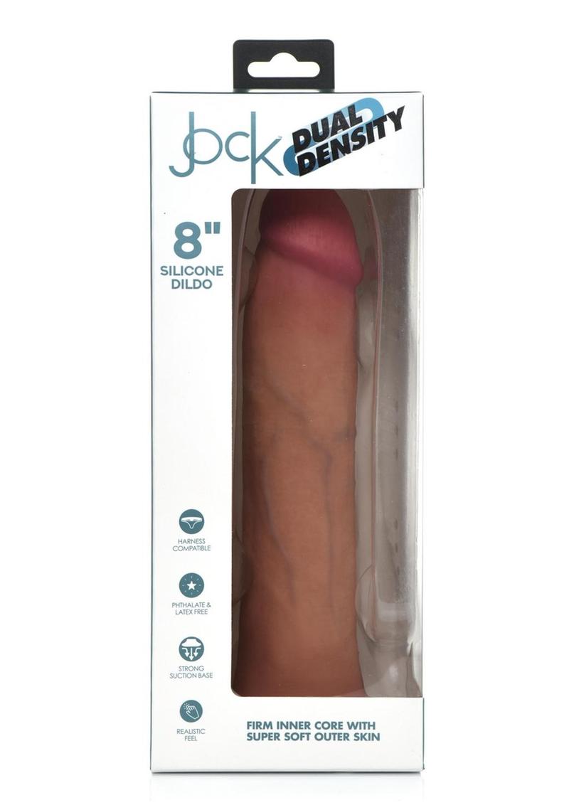 Jock Dual Density Silicone Dildo 8-Inch - Vanilla