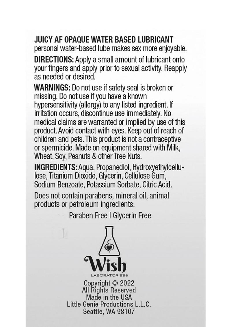 Juicy AF Opaque Water Based Lubricant