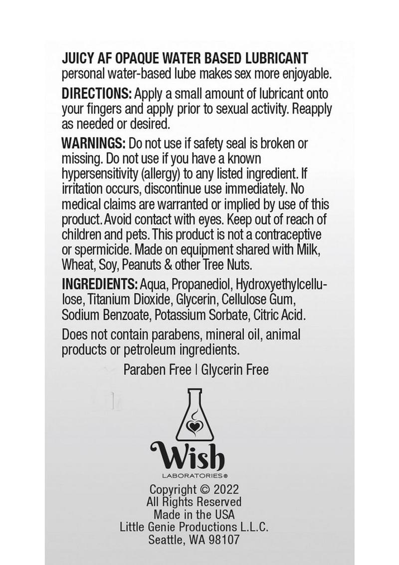 Juicy AF Opaque Water Based Lubricant