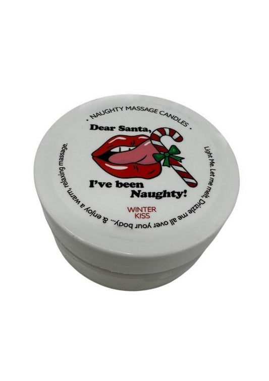 Dear Santa I’ve Been Naughty Winter Kiss Naughty Massage Candle