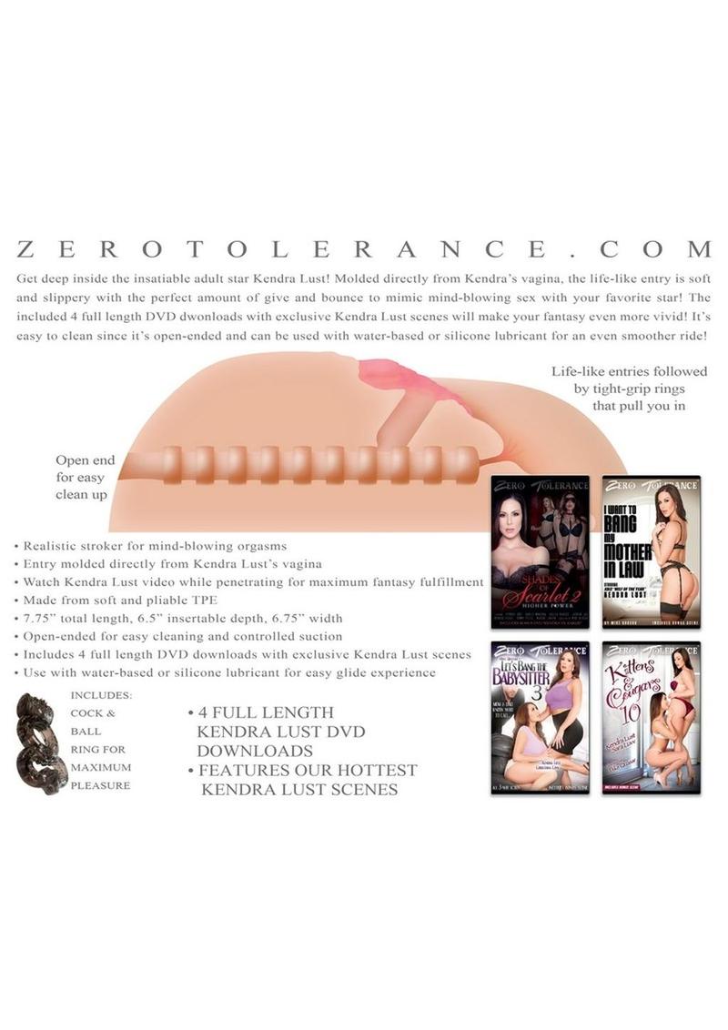 Zero Tolerance Kendra Lust Life-Size Vagina Stroker with Ass Masturbator Kit