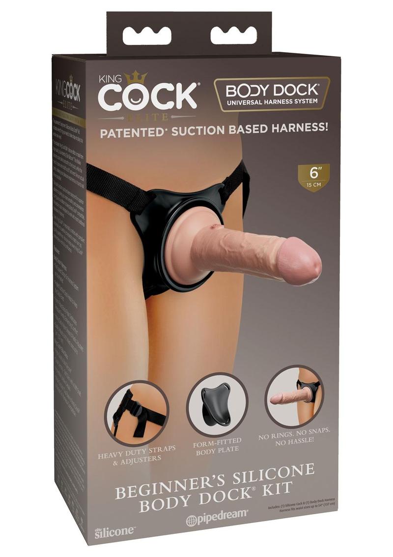 King Cock Beginner's Body Dock Strap-On Kit with Dildo