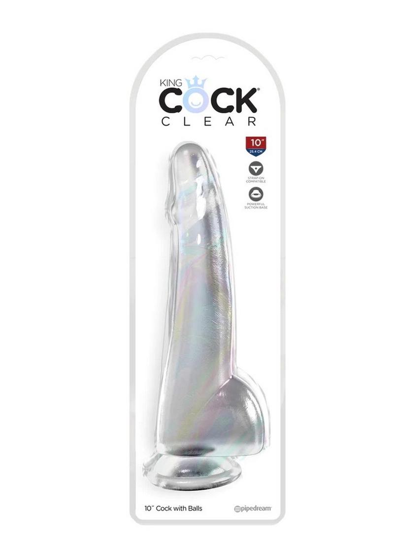King Cock Clear Dildo with Balls