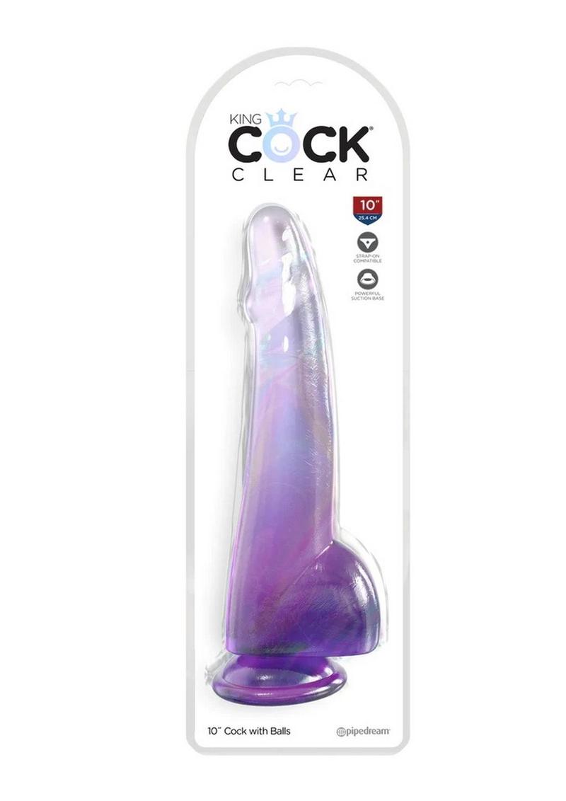 King Cock Clear Dildo with Balls