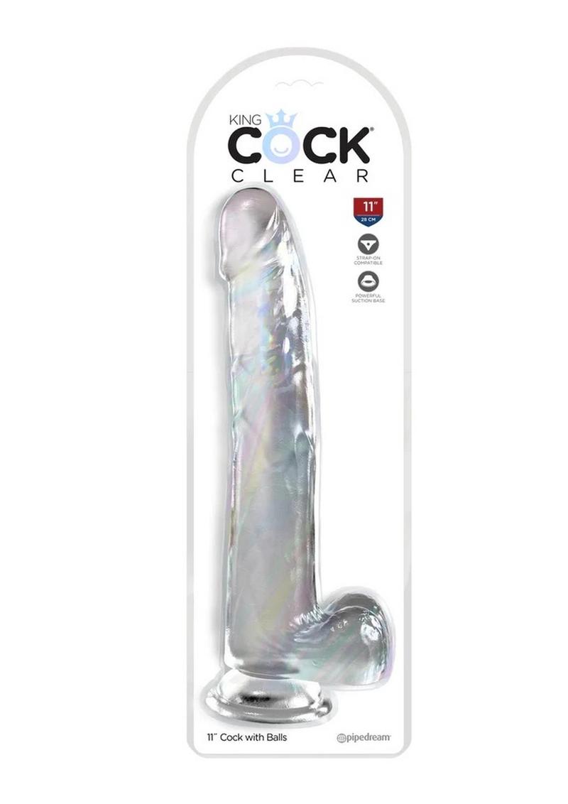 King Cock Clear Dildo with Balls