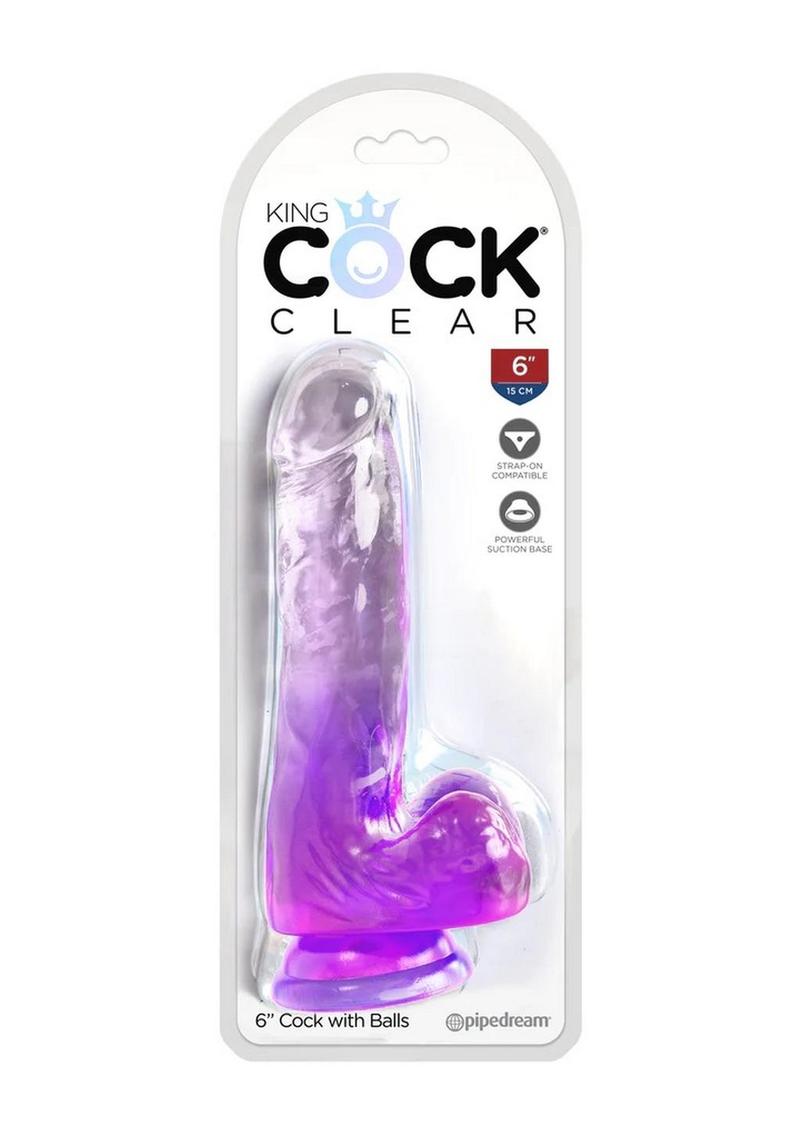 King Cock Clear Dildo with Balls