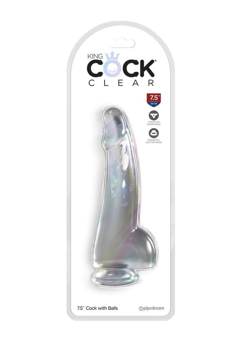 King Cock Clear Dildo with Balls
