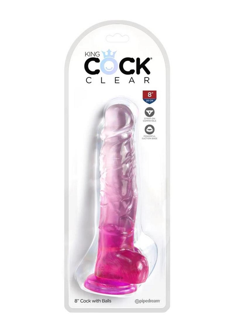 King Cock Clear Dildo with Balls
