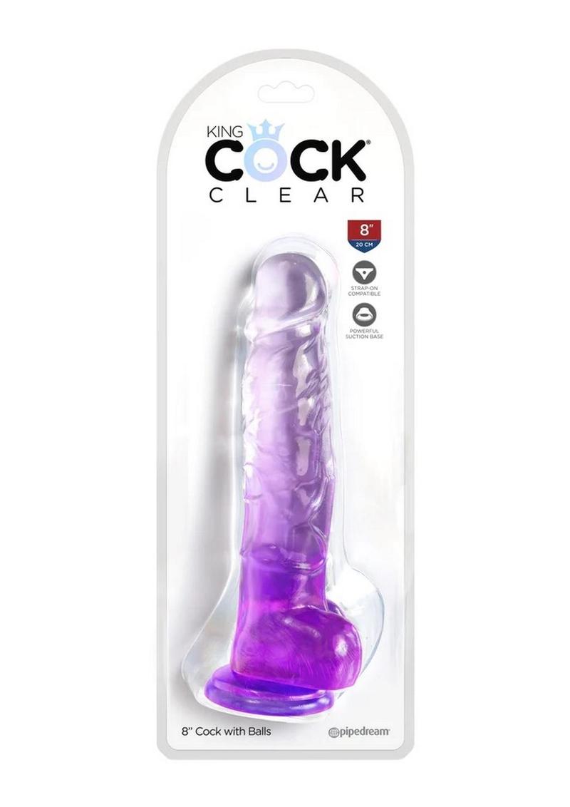 King Cock Clear Dildo with Balls