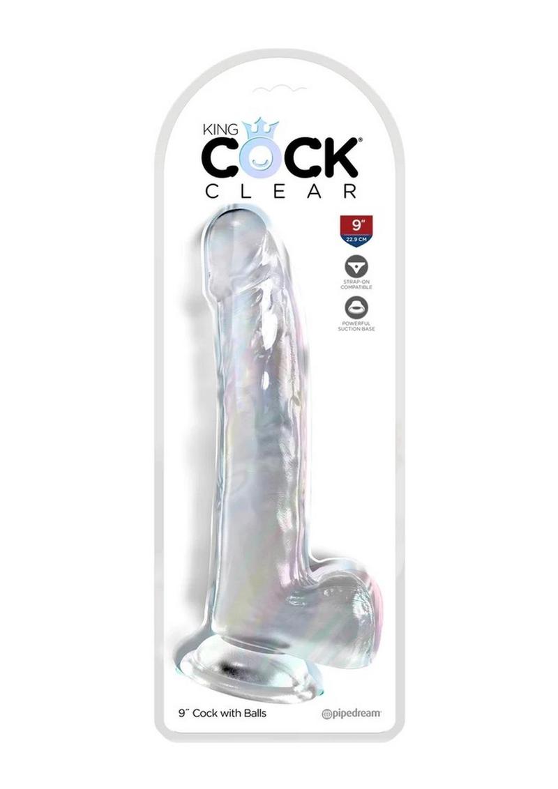 King Cock Clear Dildo with Balls