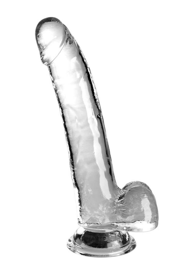 King Cock Clear Dildo with Balls