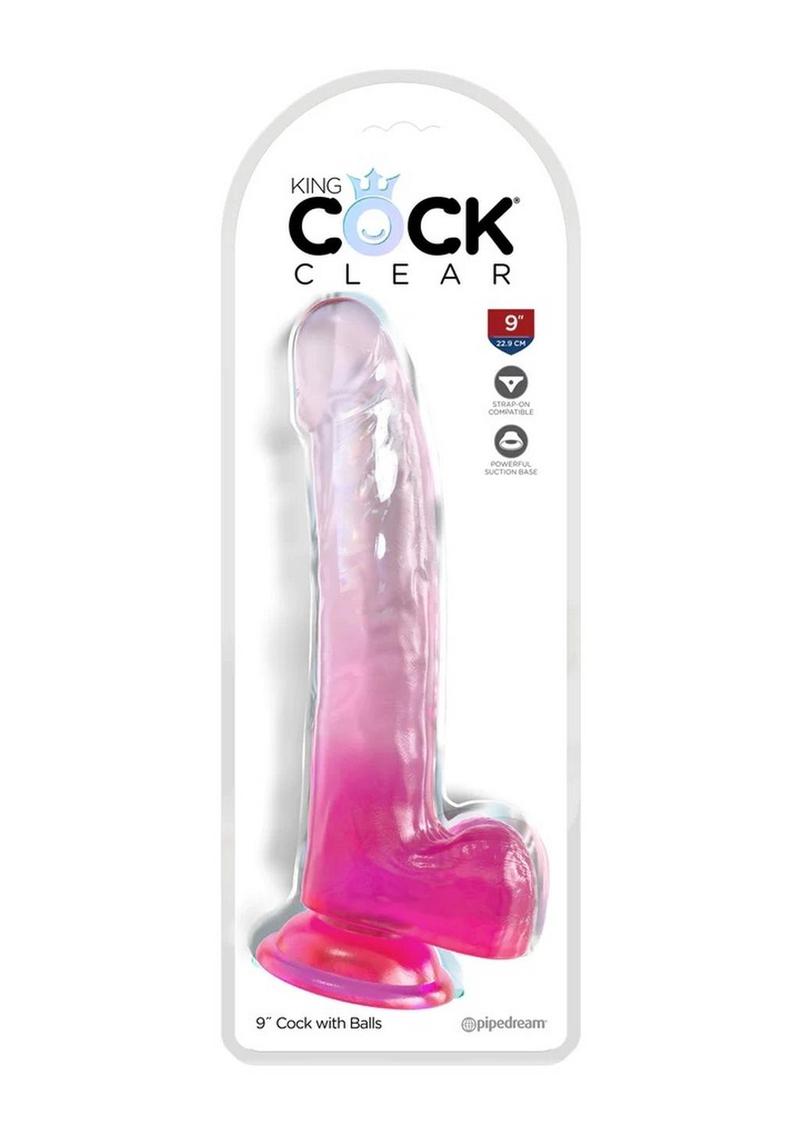 King Cock Clear Dildo with Balls