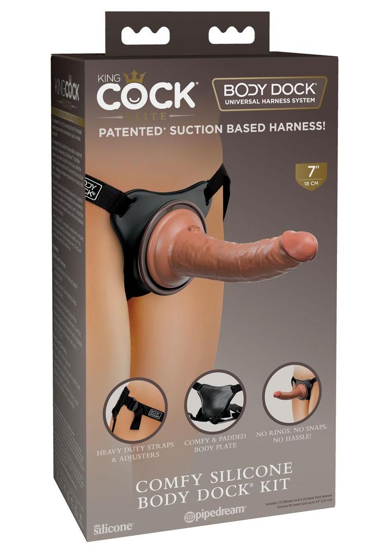 King Cock Comfy Silicone Body Dock Strap-On Kit Dildo
