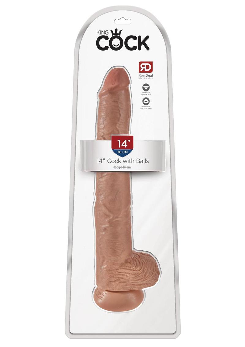 King Cock Realistic Dildo With Balls