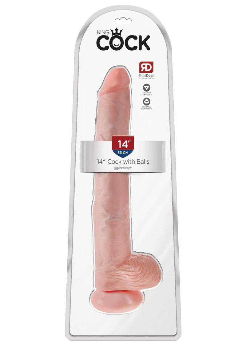 King Cock Realistic Dildo With Balls