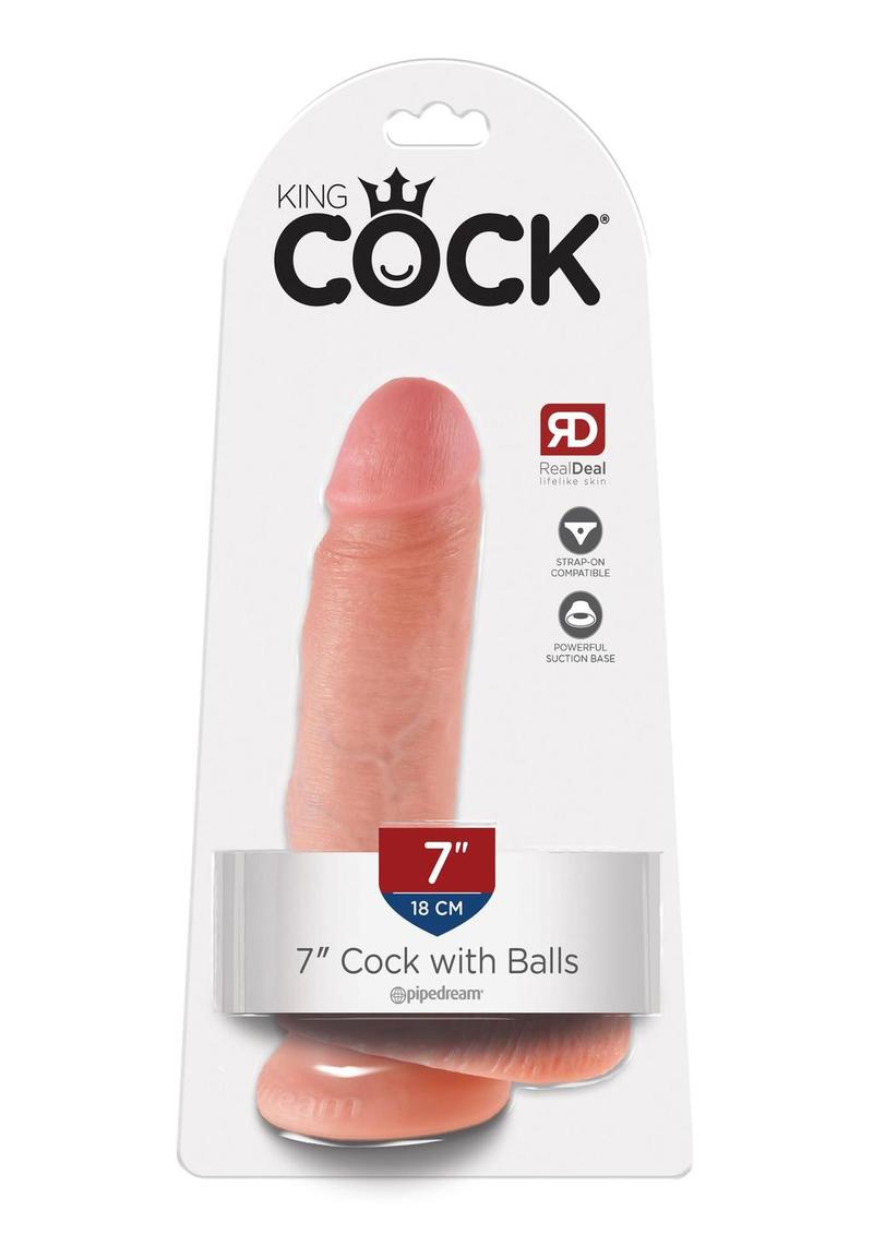 King Cock Realistic Dildo With Balls