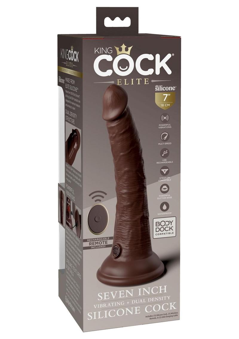 King Cock Elite Dual Density Rechargeable And Vibrating Silicone Dildo