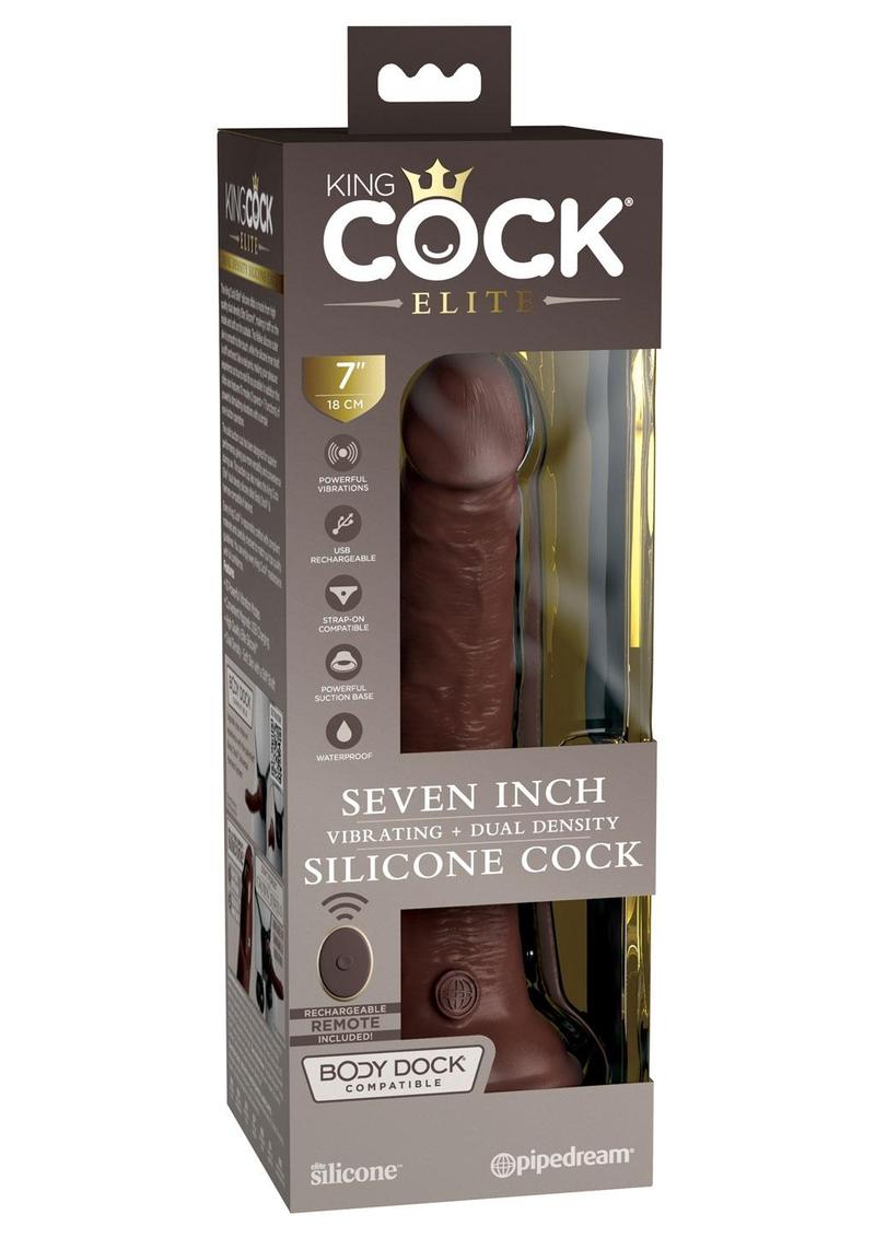 King Cock Elite Dual Density Rechargeable And Vibrating Silicone Dildo
