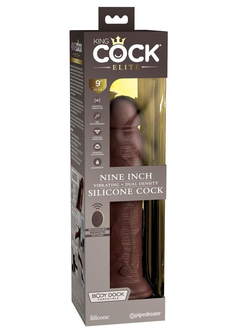 King Cock Elite Dual Density Vibrating Silicone Dildo
