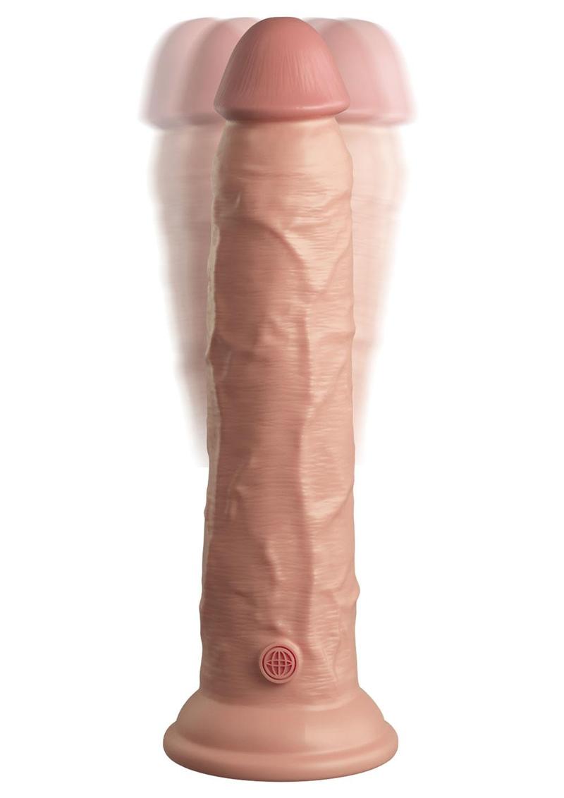 King Cock Elite Dual Density Vibrating Silicone Dildo