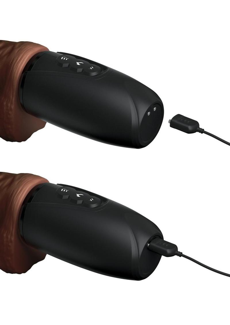 King Cock Plus Triple Threat Thrusting Dildo with Balls