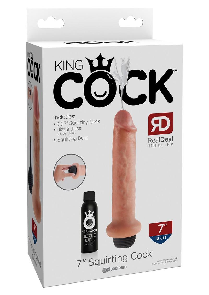 King Cock 6-Inch Squirting Dildo Kit Caramel