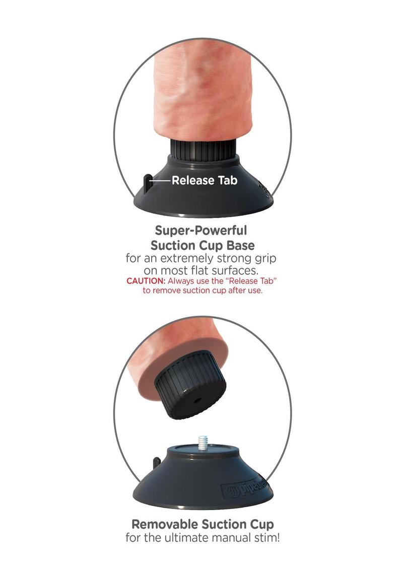 King Cock Vibrating Dildo with Balls And Suction Base