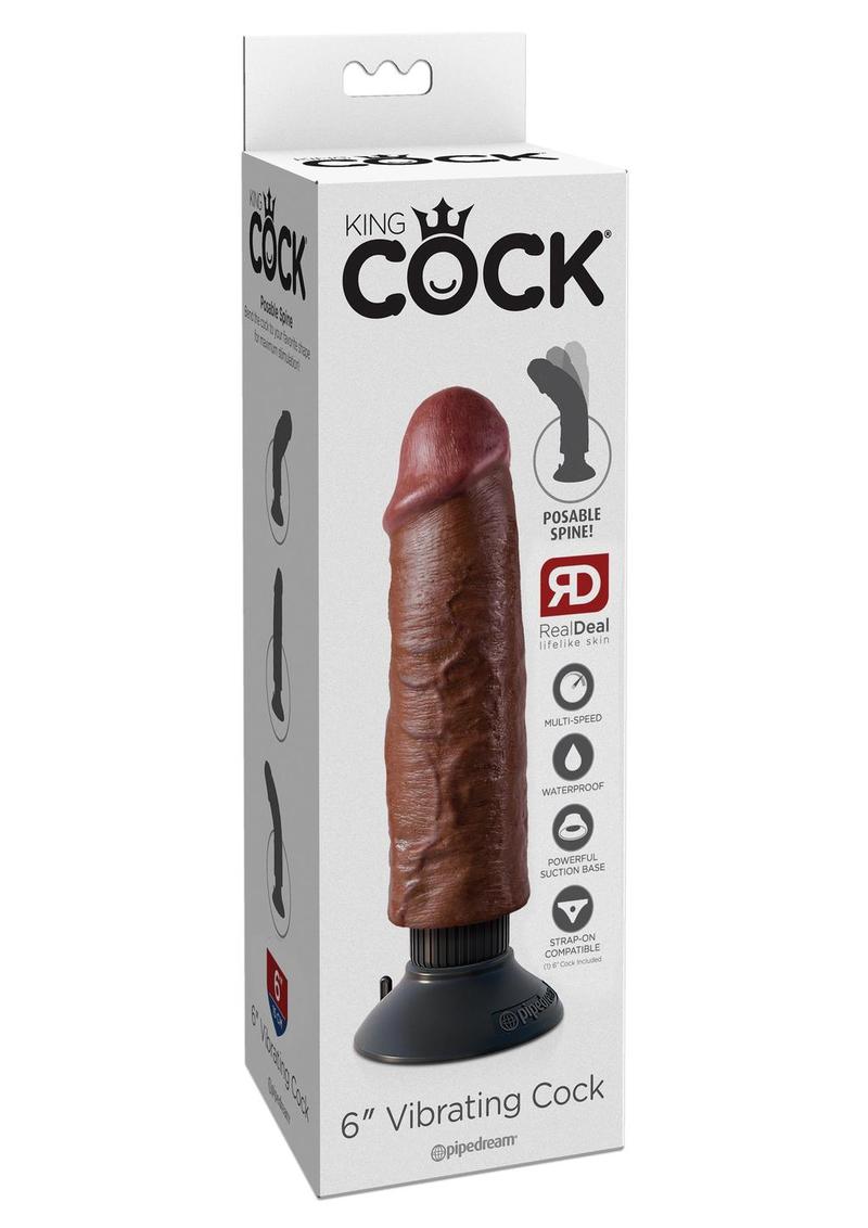 King Cock Vibrating Realistic Dildo With Suction Base