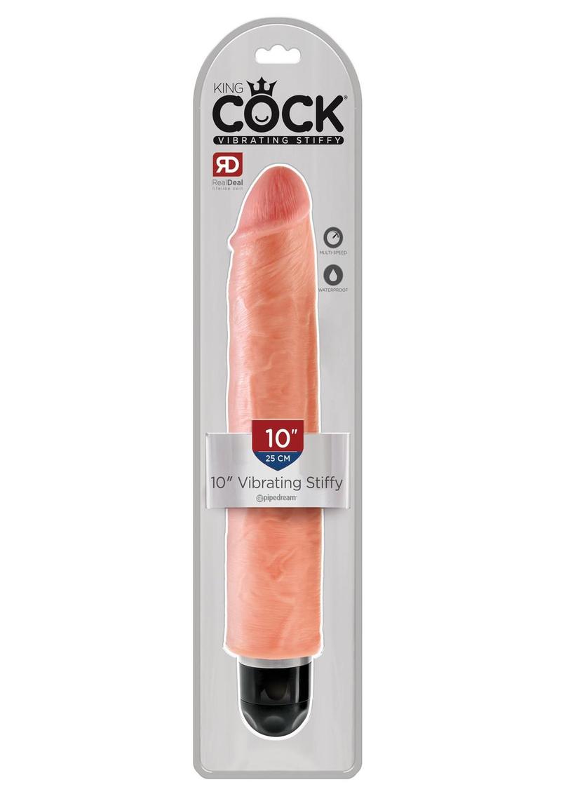 King Cock Vibrating Stiffy Dildo RealDeal Lifelike Skin Waterproof