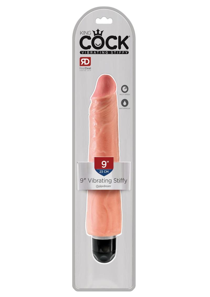 King Cock Vibrating Stiffy Dildo RealDeal Lifelike Skin Waterproof