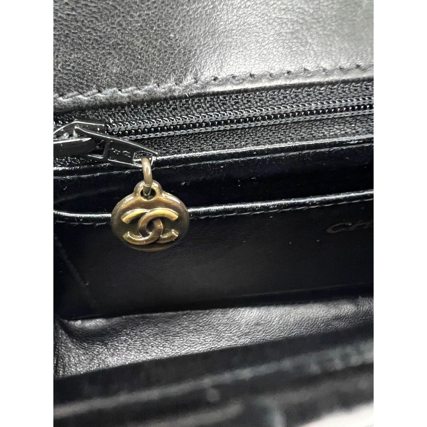 Chanel Vintage Quilted Lambskin Black Resin Chain Small Classic Single Flap Bag RARE