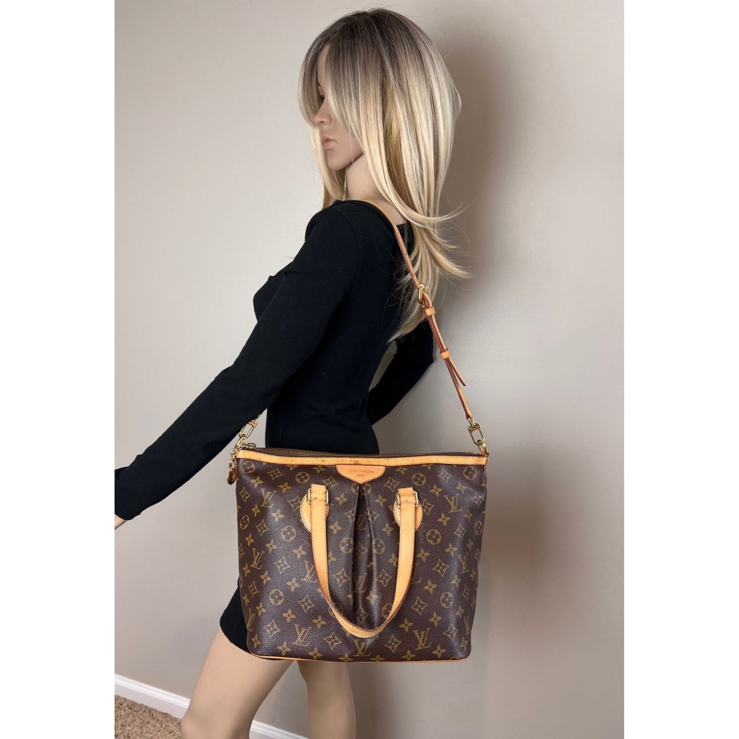 Louis Vuitton Palermo PM Monogram Zippered Tote Bag