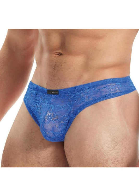 Lace King Low Rise Brazilian Lace Thong