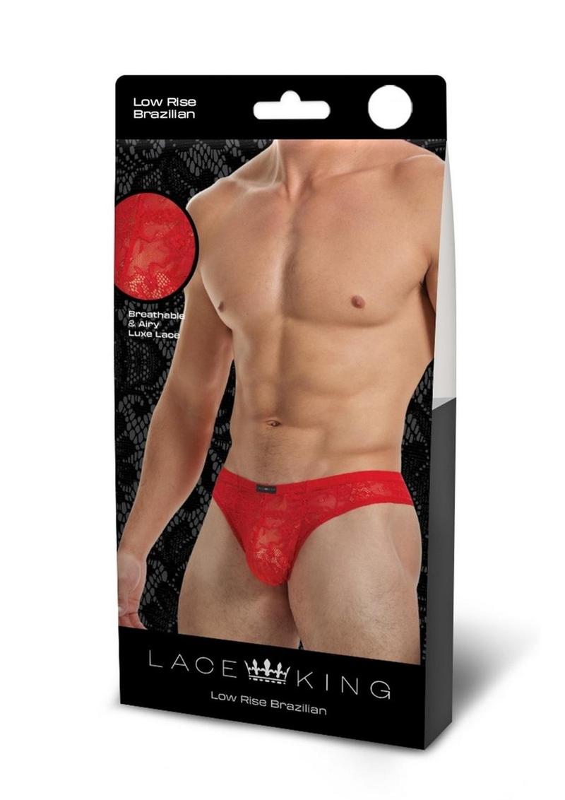 Lace King Low Rise Brazilian Lace Thong