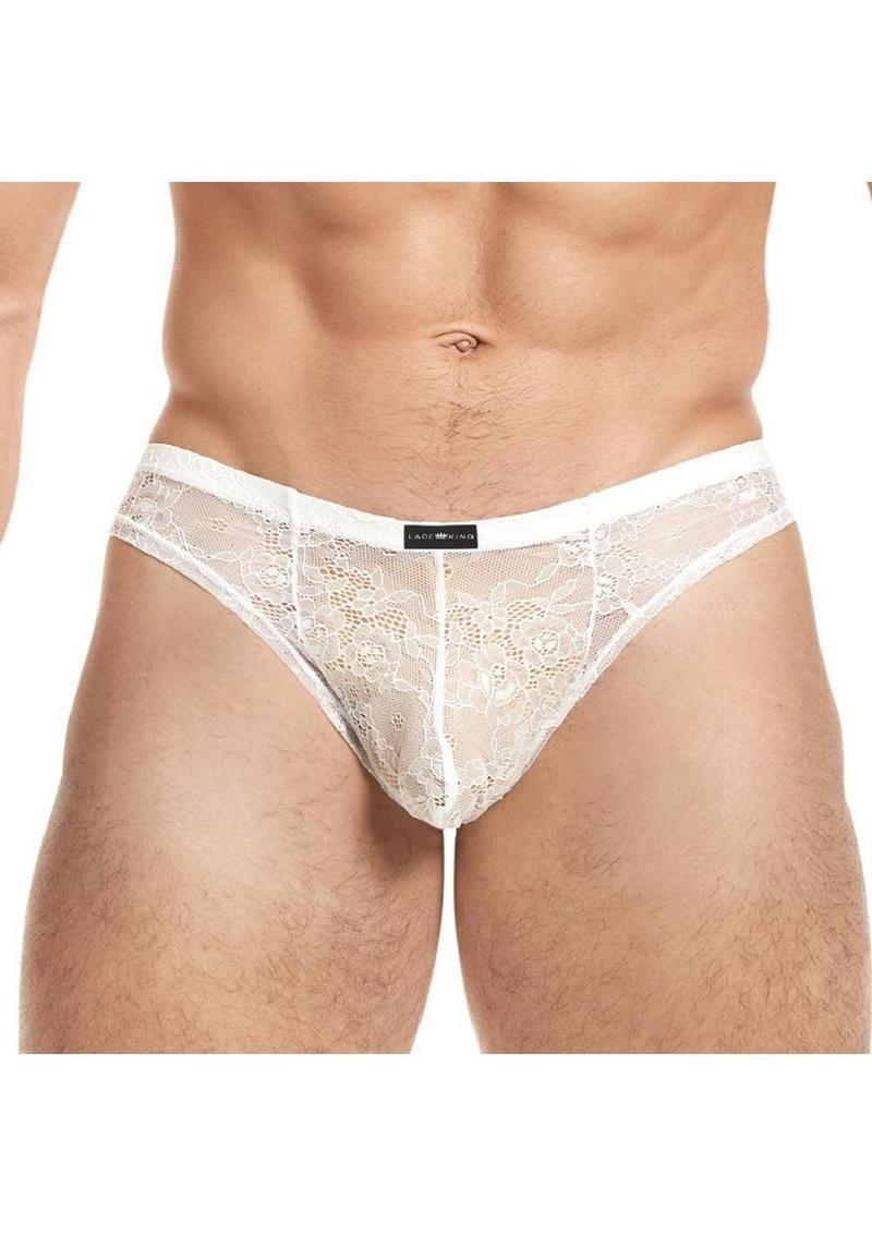 Lace King Low Rise Brazilian Lace Thong