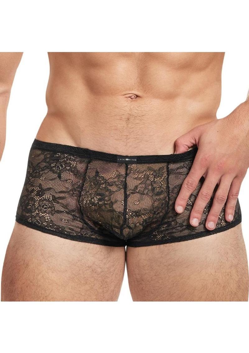 Lace King Low Rise Lace Trunks for Men Sheer Breathable Men’s Underwear