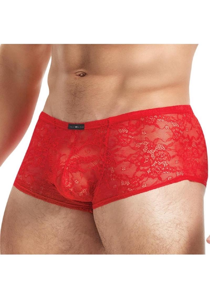 Lace King Low Rise Lace Trunks for Men Sheer Breathable Men’s Underwear