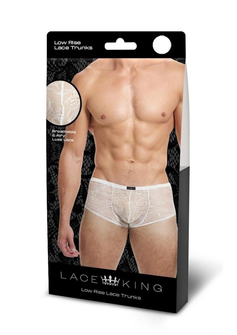 Lace King Low Rise Lace Trunks for Men Sheer Breathable Men’s Underwear