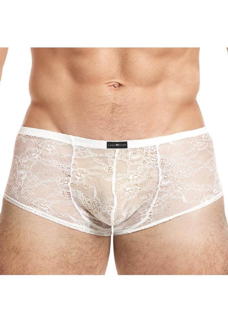 Lace King Low Rise Lace Trunks for Men Sheer Breathable Men’s Underwear