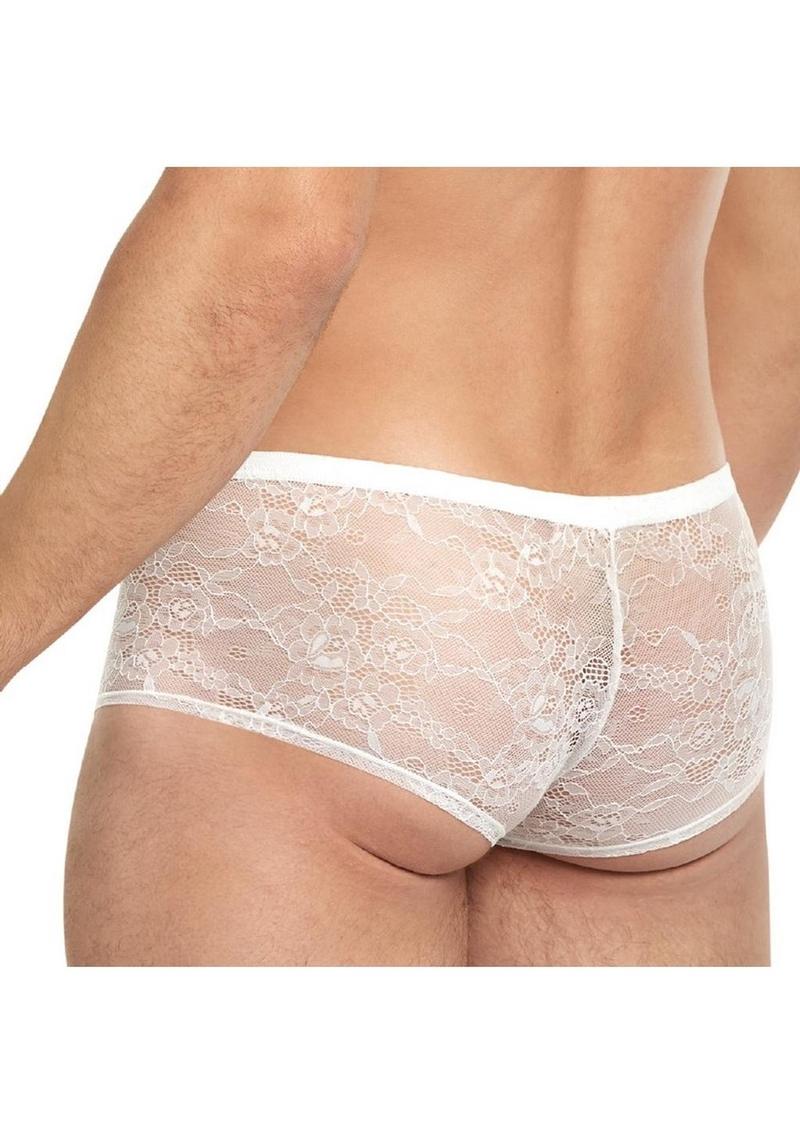 Lace King Low Rise Lace Trunks for Men Sheer Breathable Men’s Underwear