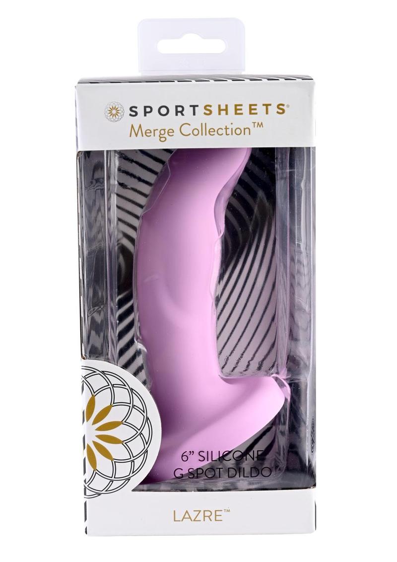 Sportsheets Lazre Silicone Curved G-Spot Dildo with Suction Cup