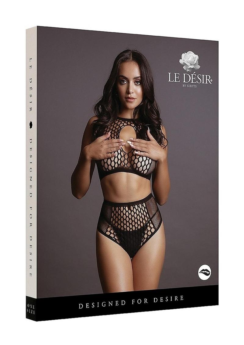 Le Désir Duo Net Keyhole Bra Set - One Size
