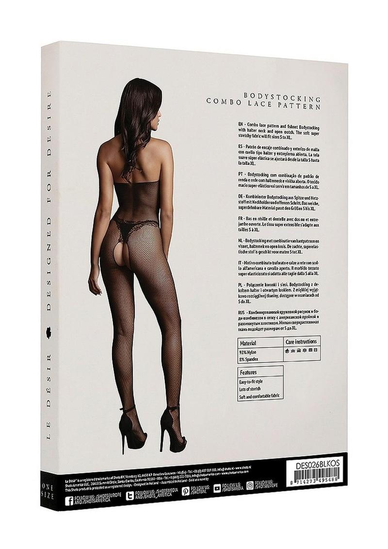 Le Désir Fishnet and Lace Bodystocking